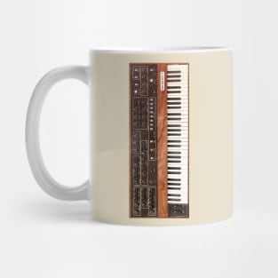 Vintage 70s Keyboard Synthesizer Mug